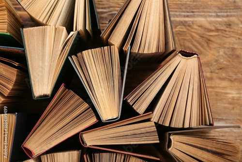 Pile of old hardcover books...