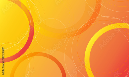 orange yellow multi circles shapes overlapped funny pattern style abstract background