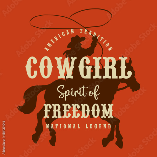 Cowgirl in wild west rodeo