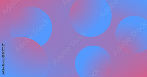 Abstract background with Bubbles design Pink Blue gradient for Copy Space