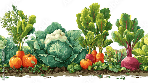 American Spring Vegetable Garden Planting