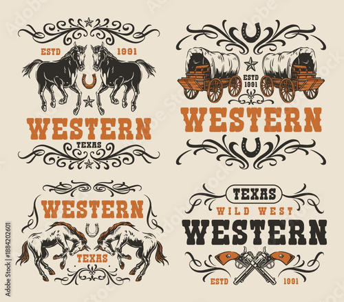 Western Texas cowboy design