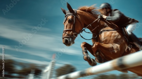 Horse jumping hurdle