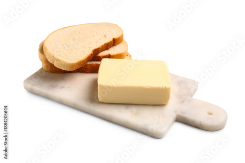 Board with fresh butter and...