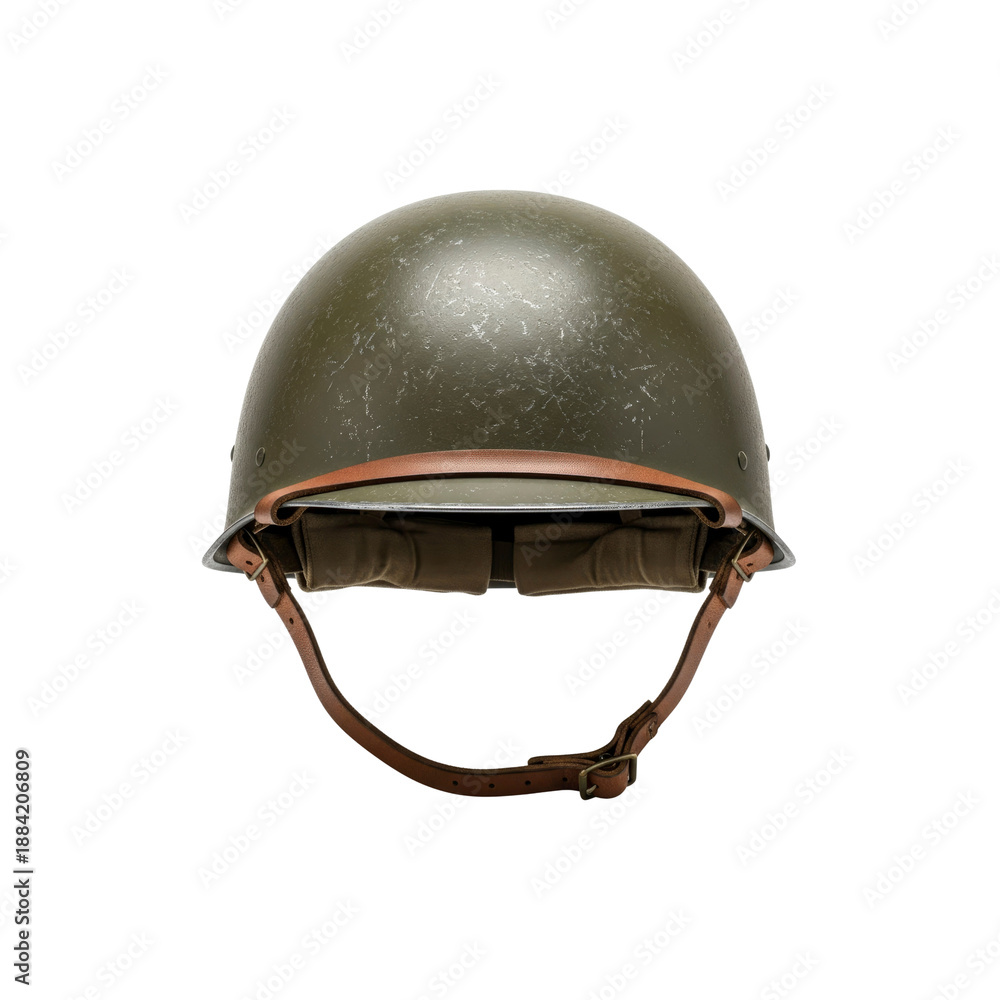 Fototapeta premium Vintage Military Helmet Olive Green