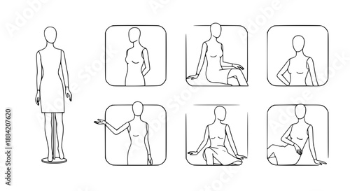 Elegant mannequin wrapped in luxurious light defines timeless class and grace