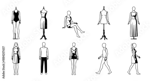 Elegant mannequin wrapped in luxurious light defines timeless class and grace