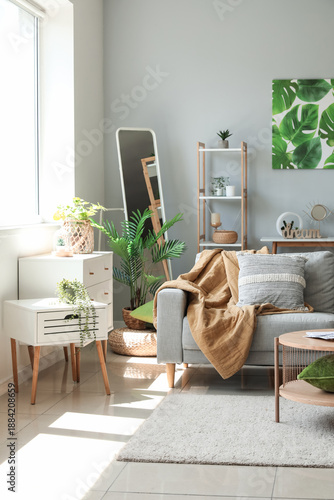 Interior of light living ro...