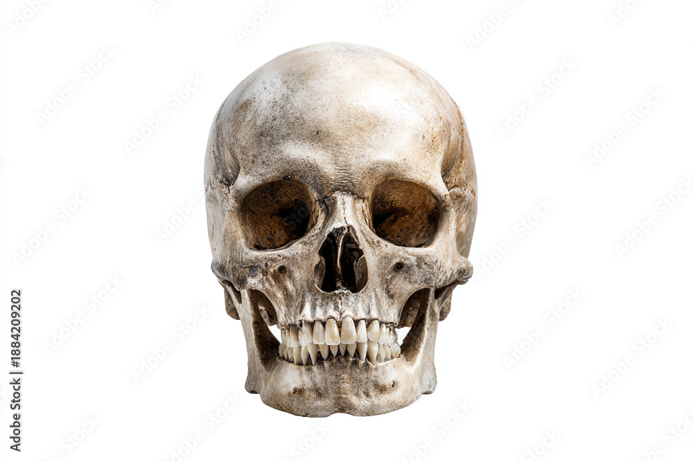 Obraz premium Weathered Human Skull with Detailed Texture