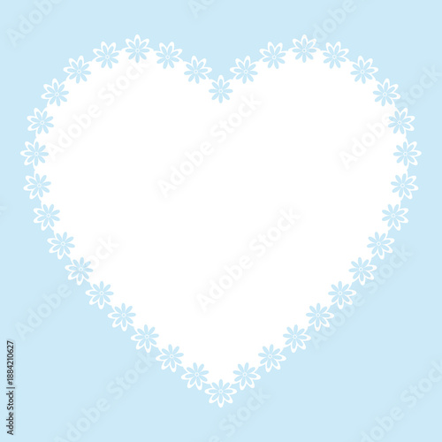 Simple white heart lace frame, tag, label for poster, invitation card, flyer and season greeting card.