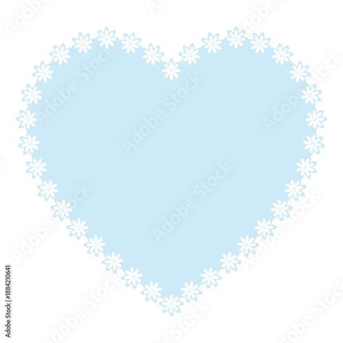 Simple blue heart lace frame, tag, label for poster, invitation card, flyer and season greeting card.