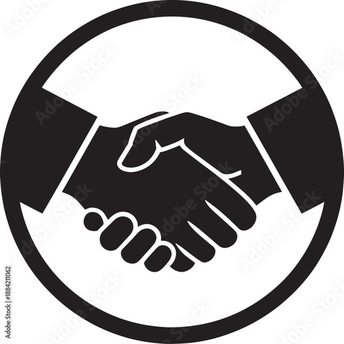 Handshake in Circle Icon