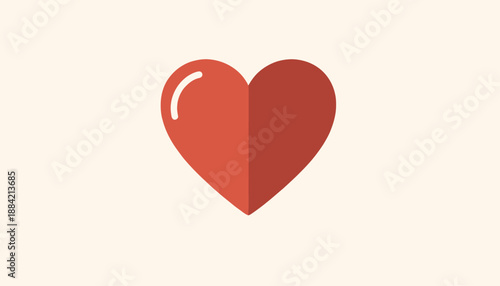 Heart Illustration in Minimalist Style for Graphic Design and Digital Art