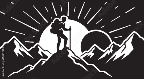 Hiking Backpacker Adventure Vector
