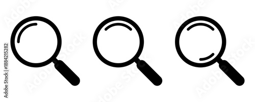 Search, Find and Explore Magnifying Glass Icon Set