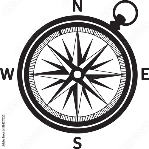Compass Navigation Tool with Cardinal Directions