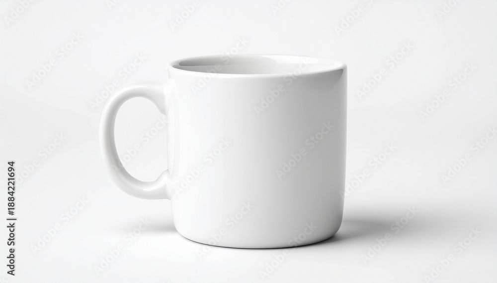 Fototapeta premium White Coffee Cup Isolated on White Background