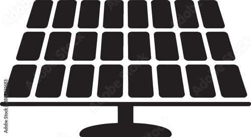 Solar Panel on Stand Isolated on White