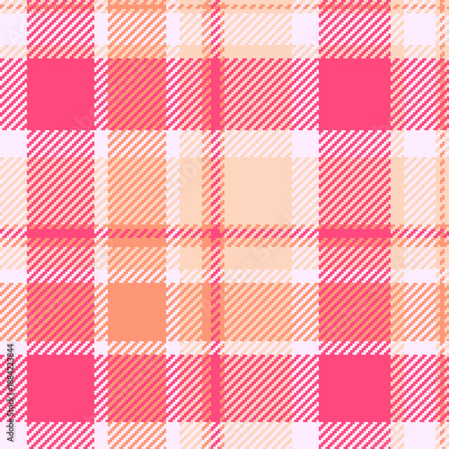 Softness fabric tartan pattern, contour texture plaid background. 2026 seamless vector textile check in red and white colors.