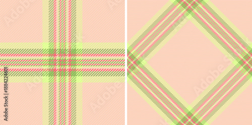 Tartan check plaid of seamless vector texture with a pattern textile fabric background. Set in neon colors. Modern duvet covers for the bedroom.