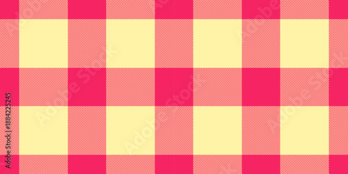 40s pattern vector background, easter seamless tartan check. Fire plaid fabric texture textile in red and yellow colors.