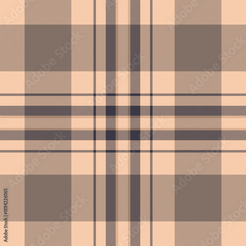 School tartan fabric textile, form plaid seamless background. Printout texture pattern vector check in orange and pastel colors.