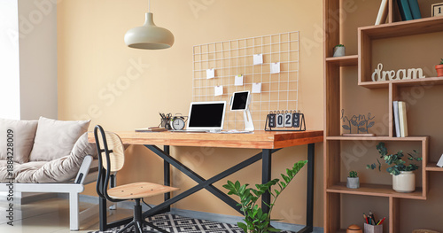 Comfortable workplace with ...