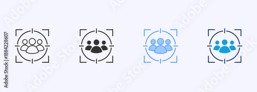 Target Customer Icon Set Multiple Style Collection