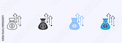 Profitable Model Icon Set Multiple Style Collection