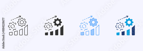 Business Development Icon Set Multiple Style Collection