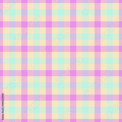 New background seamless texture, duvet check tartan pattern. Composition vector plaid fabric textile in light and purple colors.