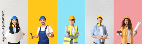 Set of different engineers ...