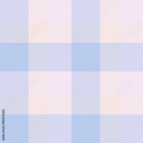 Sketching fabric tartan pattern, professional textile texture seamless. Rectangle plaid check background vector in white and light colors.