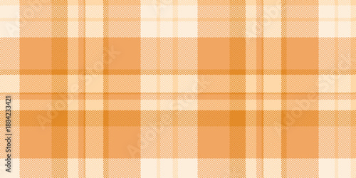 Perfect background tartan textile, variation plaid texture check. Softness pattern seamless fabric vector in orange and sandy brown colors.
