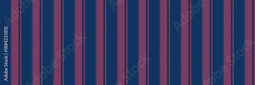 Seasonal vertical textile seamless, grungy vector texture background. Scratched lines pattern stripe fabric in blue and red colors.