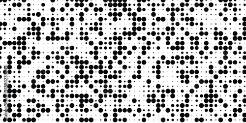 Halftone pattern with black dots on for design