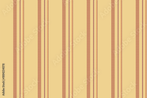 Aealistic textile seamless vertical, birthday card vector lines background. Iraph stripe texture fabric pattern in amber and red colors.