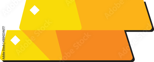 Abstract Gold Bar Banner with Modern Geometric Design