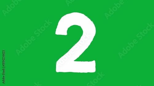 Hand Drawn Doodle Numbers 1 to 10 2D Animation Green Screen Asset | Sketchy Counting Numbers Motion Overlay | Fun Hand-Drawn Counting Animation for Education Videos