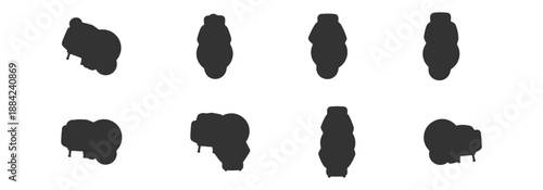 Top View Cafe People Sitting at Tables Minimal Architectural Illustration