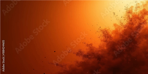 Vintage orange and red grunge background with a hot burning flame texture and smoky light patterns featuring ample dark space for your custom text design
