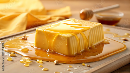 Melted Butter Liquid Background for Food Advertising and Baking Visuals