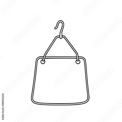 Empty Hanger, Silhouette Absence | Clean, isolated vector art for creative projects.