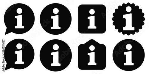 information icon set info button info symbol flat style information icon collection info icons info point icon black help logo info simple set vector icon, a top ranked vector collection perfect for