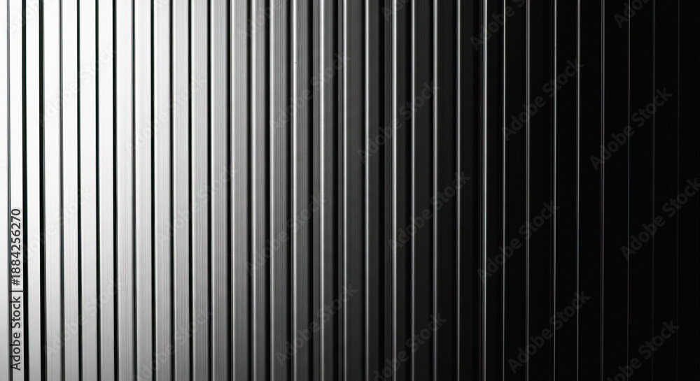Obraz premium Gradient vertical lines transitioning from white to black in a sleek abstract pattern
