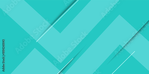 Bright colorful abstract geometric background with green turquoise gradient color combination. Simple arrow pattern color lines on background.