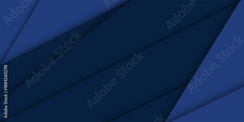 Modern dark blue paper background with dark 3d layered line triangle texture in elegant website or textured paper design