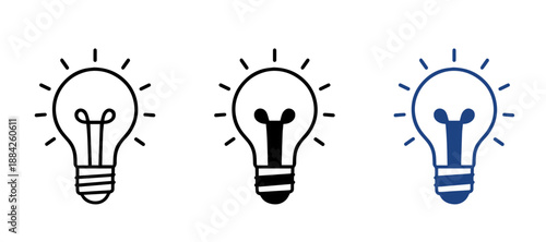 bulb icon vector