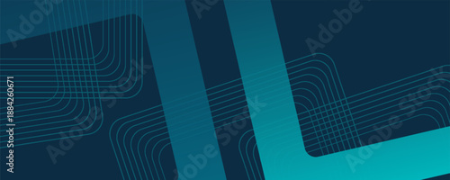 Blue geometric abstract background. Minimal geometric. Trendy gradient shape design. Modern futuristic graphic. Suit for banner, brochure, business. Vector illustration