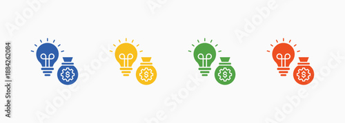 Innovation Icon Set Color Multiple Style Collection